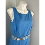 Lilly Pulitzer  Blue Gold Belted Kirkland Dress 10 Photo 2