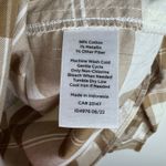 Talbots  Plaid Button Up Shirt Small Metallic Long Sleeve Classic Preppy Neutral Photo 4