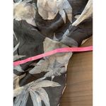 Robert Kitchen Sheer Blouse Women XL Floral Mature Coastal Grandma Office Canada Gray Photo 7