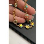 Swavorski Vintage SWAROVSKI Swan Tag AB Aurora Borealis Crystal Goldtone Bracelet Photo 3