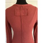 Morhuduck Heavy Waffle Knit Thermal Long Sleeve Thumb Holes Top Shirt Woman’s S Red Photo 5