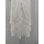 Tina Stephens Made in Italy Francesca Silk Cha‎ Cha Tiered Ruffle Dress OS White Size undefined Photo 2