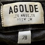 AGOLDE  Nico High Rise Slim Fit Jeans High Waisted Stretch Denim Virtue Black 28 Photo 2