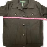 Ralph Lauren  Black Coated Sparkle Denim Jacket Photo 8