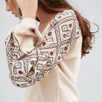 Free People Sweatshirt senorita crop pullover embroidered womens Cream (xsmall) Photo 4