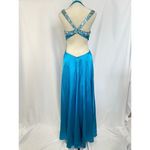 Teal Blue‎ Dress Size 8 Beaded Evening Party Cocktail Prom Bedazzled Rhinestone Blue Photo 8