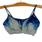 Watercolour Dancewear Hand Painted Blue Silver Sports Bra Top Size S WC219 Photo 1