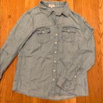 Crown & Ivy  button up chambray shirt Photo 1