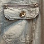 White House | Black Market Linen Blend Tan Full Zip Rose Gold Jacket Size 0 WHBM Photo 6