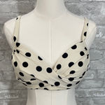 Kona Sol  Cream and Black Polka Dot Bikini Top Swimwear Photo 0