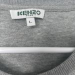 Enzo Angiolini Kenzo Women’s Grey Flocked Velvet Tiger Logo Fleece Sweatshirt Dress-Size Large Photo 2