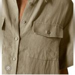 J.Crew - Utility Linen Shirt Dress in Olive Green Sz Xs Photo 1