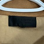 Nili Lotan Womens Jacket Small Camel Brown 1/4 Zip Collar Velour Sweater Track Photo 3