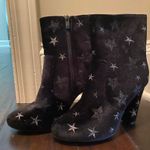 Urban Outfitters Black Star Velvet Booties  Photo 0