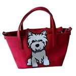 MARC TETRO Westie Dog Mini Tote Everyday Crossbody Versatile Red Bag Photo 0