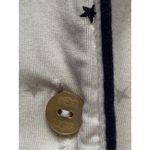 UGG  Aimee Star Print Pajama Top White Blue Short Sleeve Button Front XS Comfy Photo 4