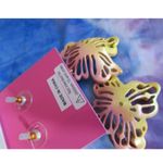 Betsey Johnson Gold Tone Pink & Yellow Enamel Double Flower Drop Earrings NWT Photo 8