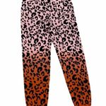 NWT 525 AMERICA X REVOLVE Lepoard Dip Dye Joggers PANT SMALL Orange Photo 7