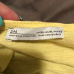 ZARA  Cropped Ruffle Sleeve Yellow T-Shirt Photo 3