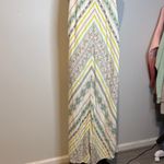 O'Neill Chevron Maxi Dress in Cream and Green Photo 1