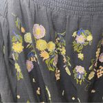 Free People Navy Floral Embroidered Blouse Photo 2