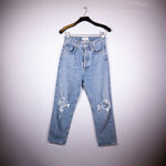 AGOLDE Denim 90s Crop Straight Leg Ankle Distressed Jeans Suspend Wash 23 Photo 0