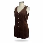 Sincerely Jules Women's Corduroy Chocolate Brown Mini Dress Size Large New Photo 1