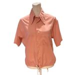 Vintage TownCraft Women's Peach Button Down Shirt Size 18 Dead stock 80’s Pink Photo 0