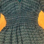 Max Studio Women Size S Boho V-Neck Fit & Flare Tiered Short Dress Long Sleeve Photo 2