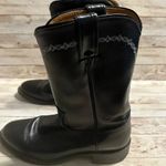 Justin Boots  J Diamond L3233 Black Leather Roper Western Boots Women's Size 6.5E Photo 0