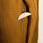 Full Circle Trends NWT  Distressed Mustard Yellow Sweater Dress Size L Photo 5