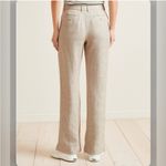 Garnet Hill  100% Linen Straight Leg Pants Size 8 Photo 3