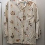 White Stag FINAL MARKDOWN  linen blend blouse medium Photo 0
