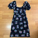 Anthropologie  Scarletta Navy Floral Retro Preppy Cottagecore Career Dress 12 Photo 2