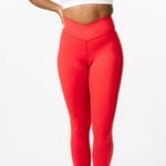 Zyia  Light N Tight Cross Front Red Tonal Animal Print Crop Legging Photo 0