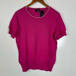Brooks Brothers  346 NWT Supima Cotton Hot Pink Short Sleeve Sweater Size Large Photo 0