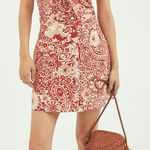 Anthropologie Blue Tassel  Strapless Mini Dress! Size Small NWT Photo 0