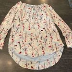 Haute Hippie , boho floral tunic, long open sleeve, lined, high low cut, SZ xxs Photo 5