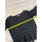 Loft Black Ruffled Peasant Blouse & FEVER Floral Bell Sleeve Top Bundle Size L Photo 2