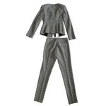 Emporio Armani Women’s Houndstooth Black White Jacket Pants Suit Sz US 36 Photo 4