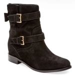 Kate Spade  Sabina Suede Double Buckle Moto Boot Black Size 10 Biker Bikercore Photo 1