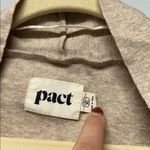 Pact Airplane Cardigan Size L/XL Organic Cotton Neutral Cream Tan Staple Photo 2