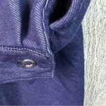 Love Culture  Large Navy Blue V-Neck Tabbed Sleeves Drawstring Waistband Shirt Photo 3