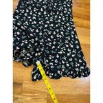 BP Women’s Small Black Pink Floral Sleeveless Shorts Ruffle Button Romper Photo 6