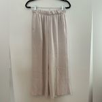 Vince Beige High Waist Wide Leg Elastic Waist Pull-on Crepe Trousers Size Small Photo 5