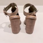 Marc Fisher Milvashi slingback suede sandals, 4.5” chunky heel, beige,sz 8.5 Photo 9