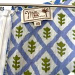 Mille Aneli Blue & Green Block Print Puff Sleeve Mini Dress Size XS Photo 1