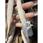 Brighton  Straw Wicker Tote Bag Purse Heart Charm Beige‎ Leather Trim Photo 14