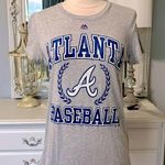 Majestic Atlanta Braves Baseball Shirt Womens Medium Photo 2