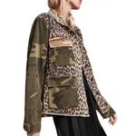 ALL SAINTS Finch Camo Leopard Camouflage Green Jacket Size M Photo 1
